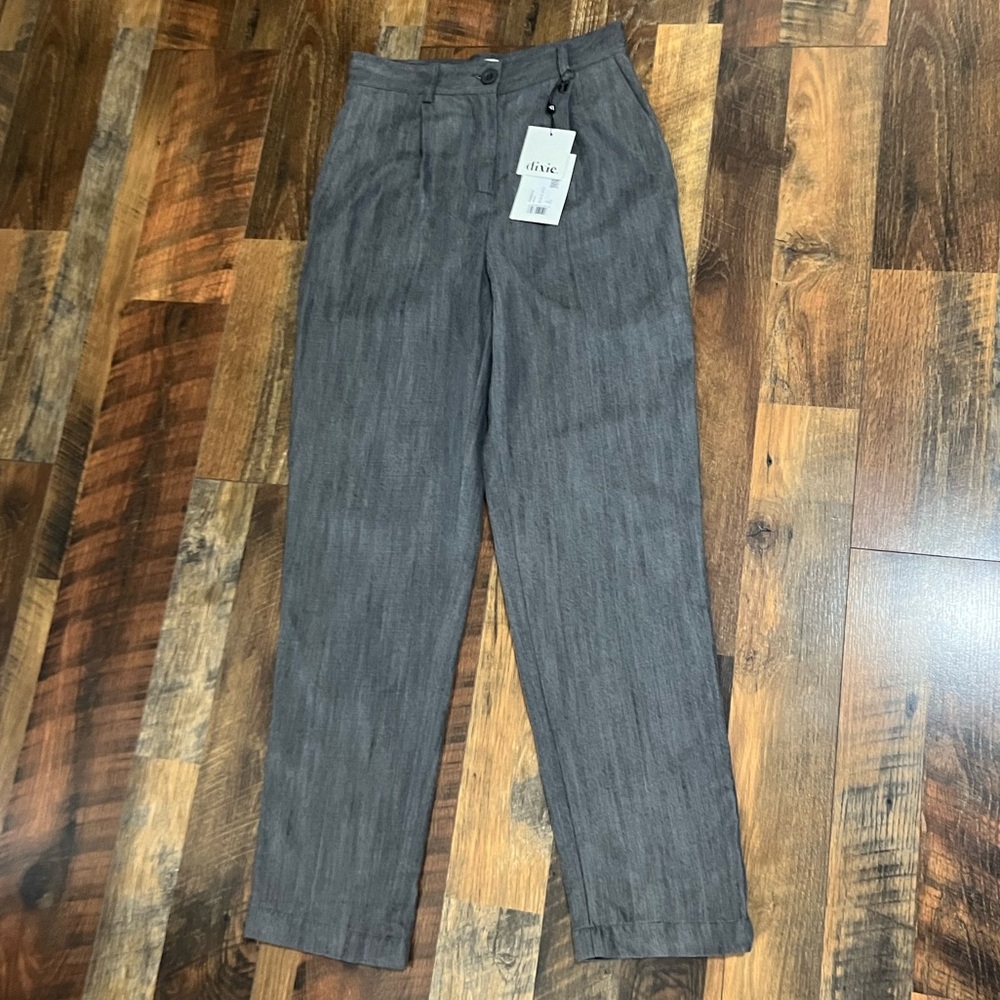 Dixie Grey Straight Leg Trousers